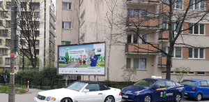 Billboardy Kolejowego ABC na ulicach Warszawy